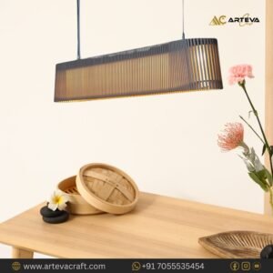 Modern Wooden Pendant Lamp – Scandinavian Designer Hanging Light for Living Room & Dining