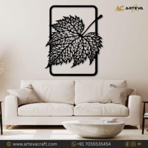 Modern Botanical Leaf Wall Art – Premium Wooden Laser Cut Nature Wall Décor for Living Room